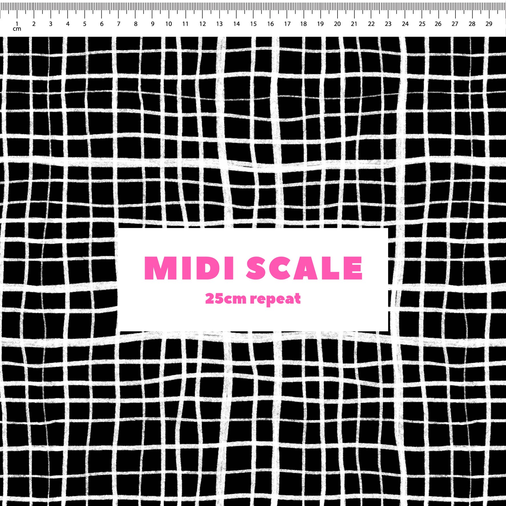 Preorder: Wonky Plaid (White on Black)