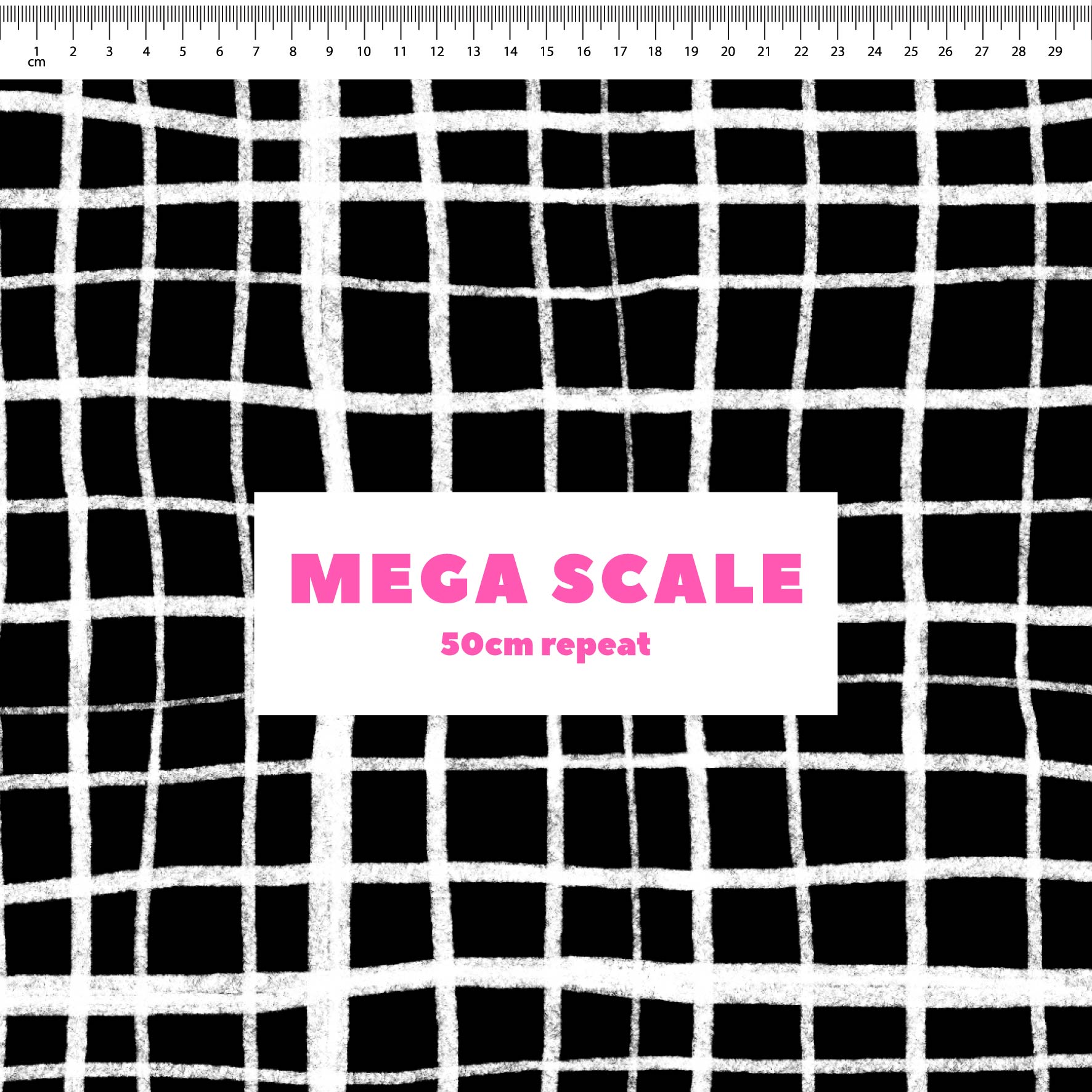 Preorder: Wonky Plaid (White on Black)