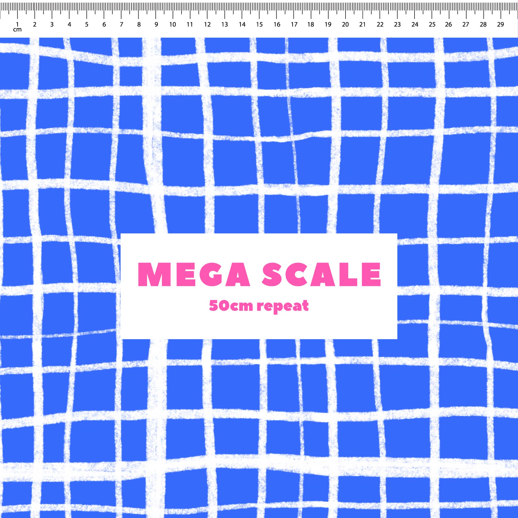 Preorder: Wonky Plaid (White on Blue)