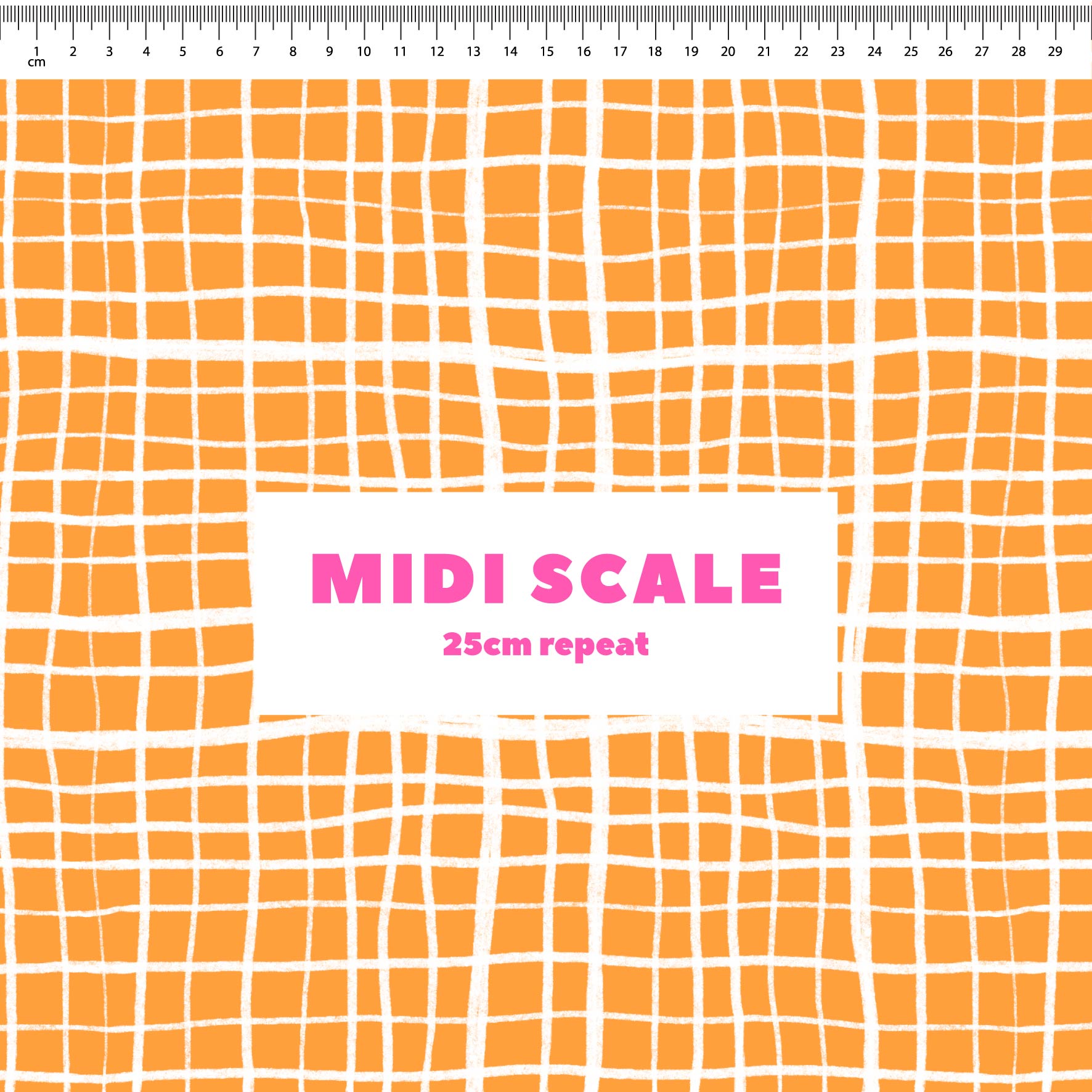 Preorder: Wonky Plaid (White on Orange)