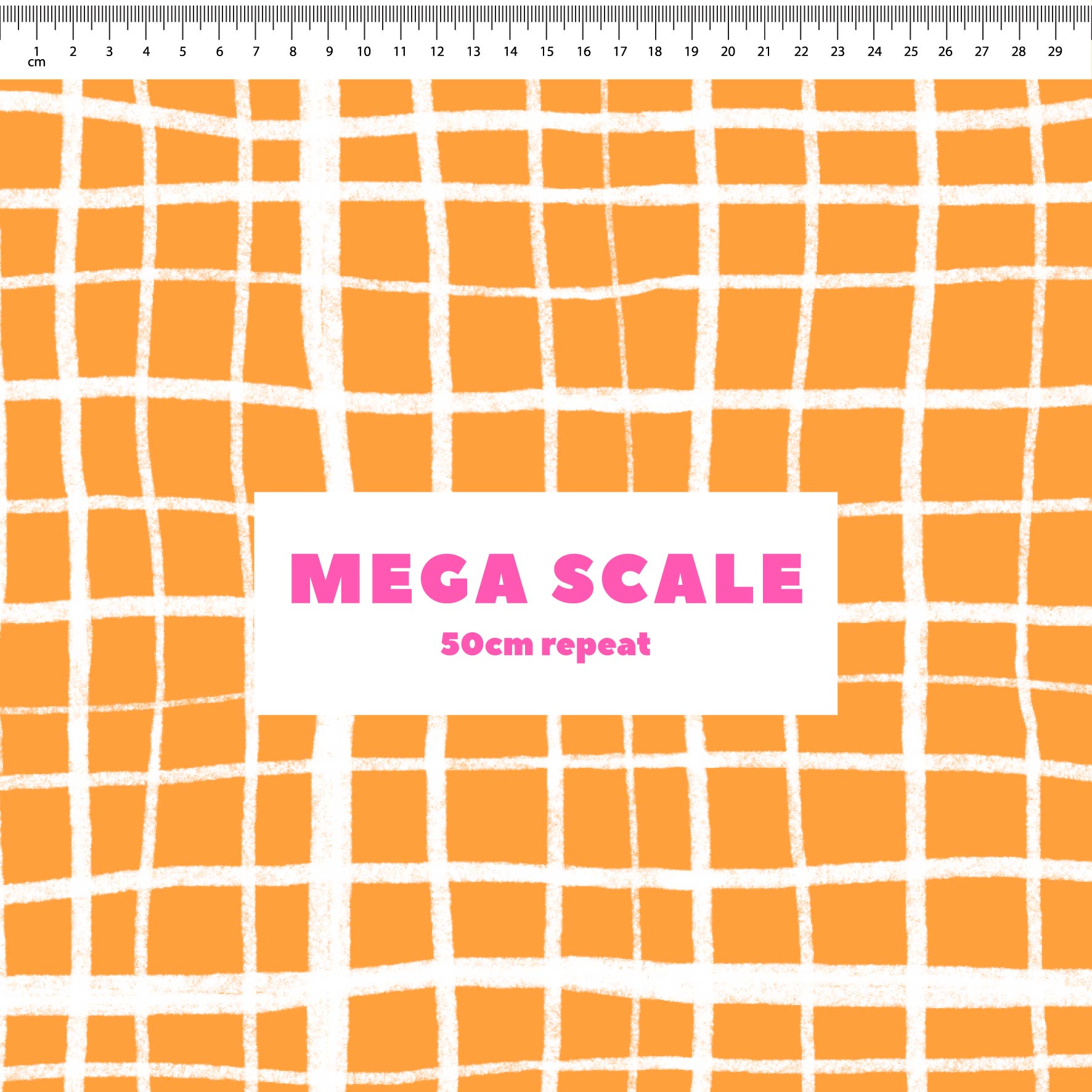 Preorder: Wonky Plaid (White on Orange)