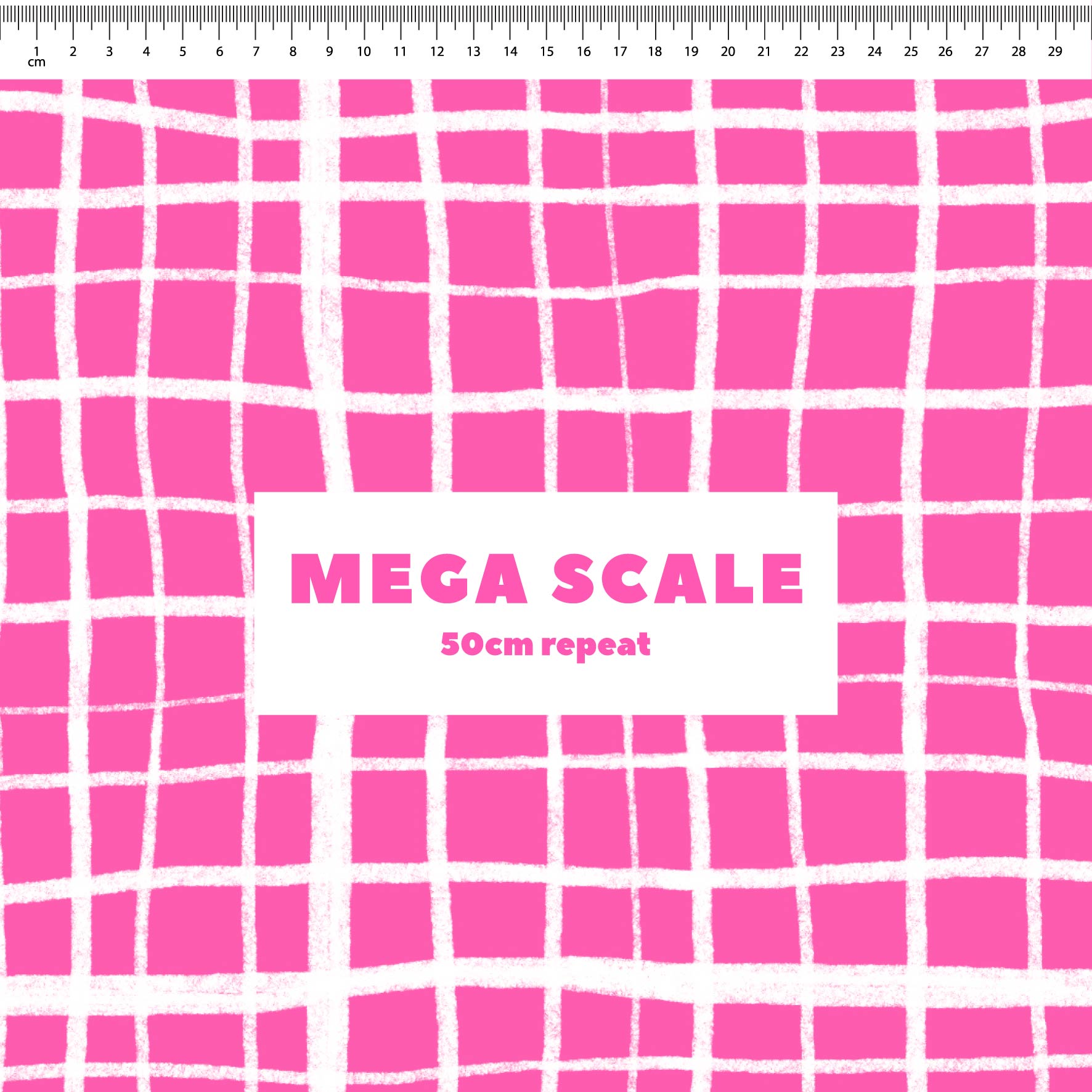 Preorder: Wonky Plaid (White on Pink)