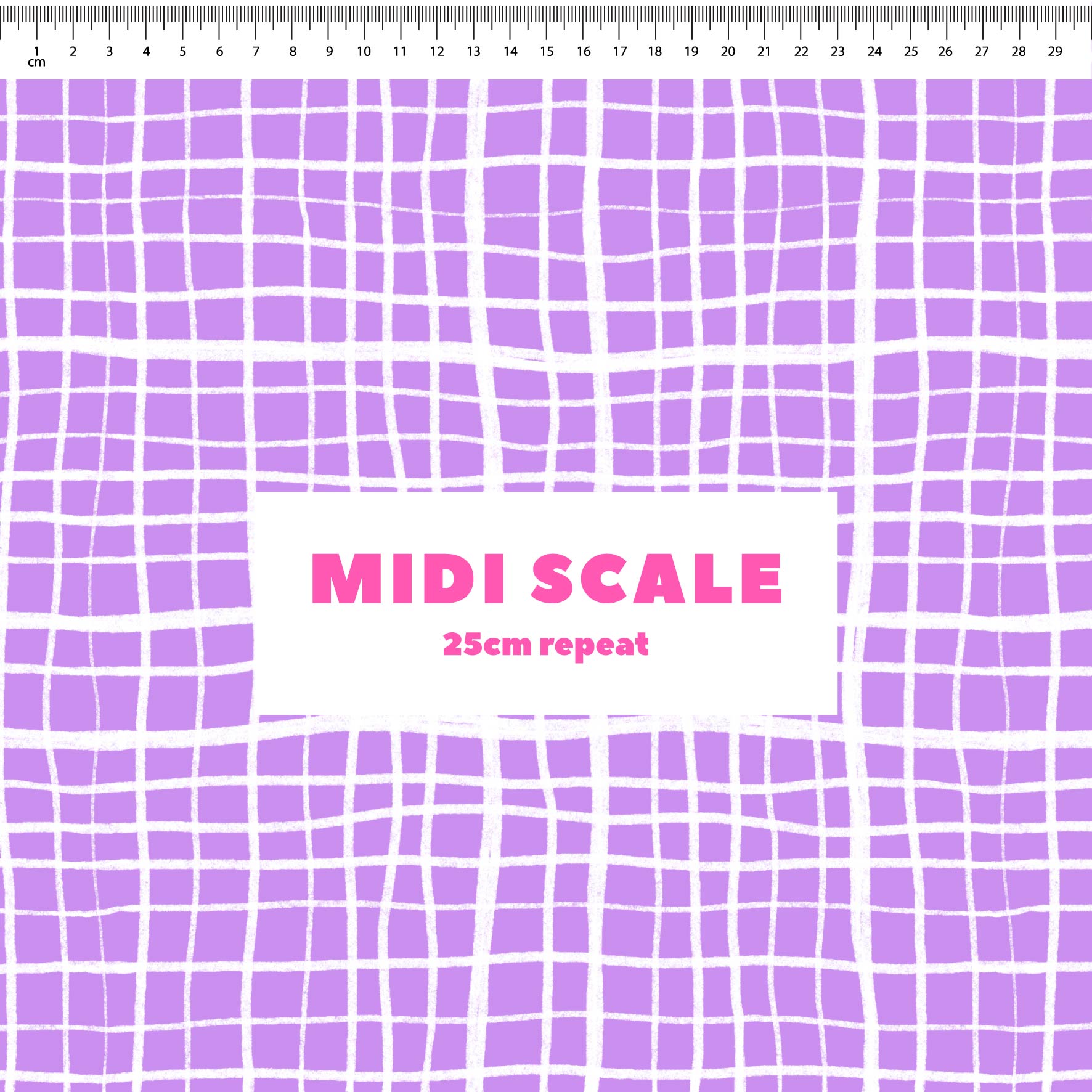 Preorder: Wonky Plaid (White on Purple)