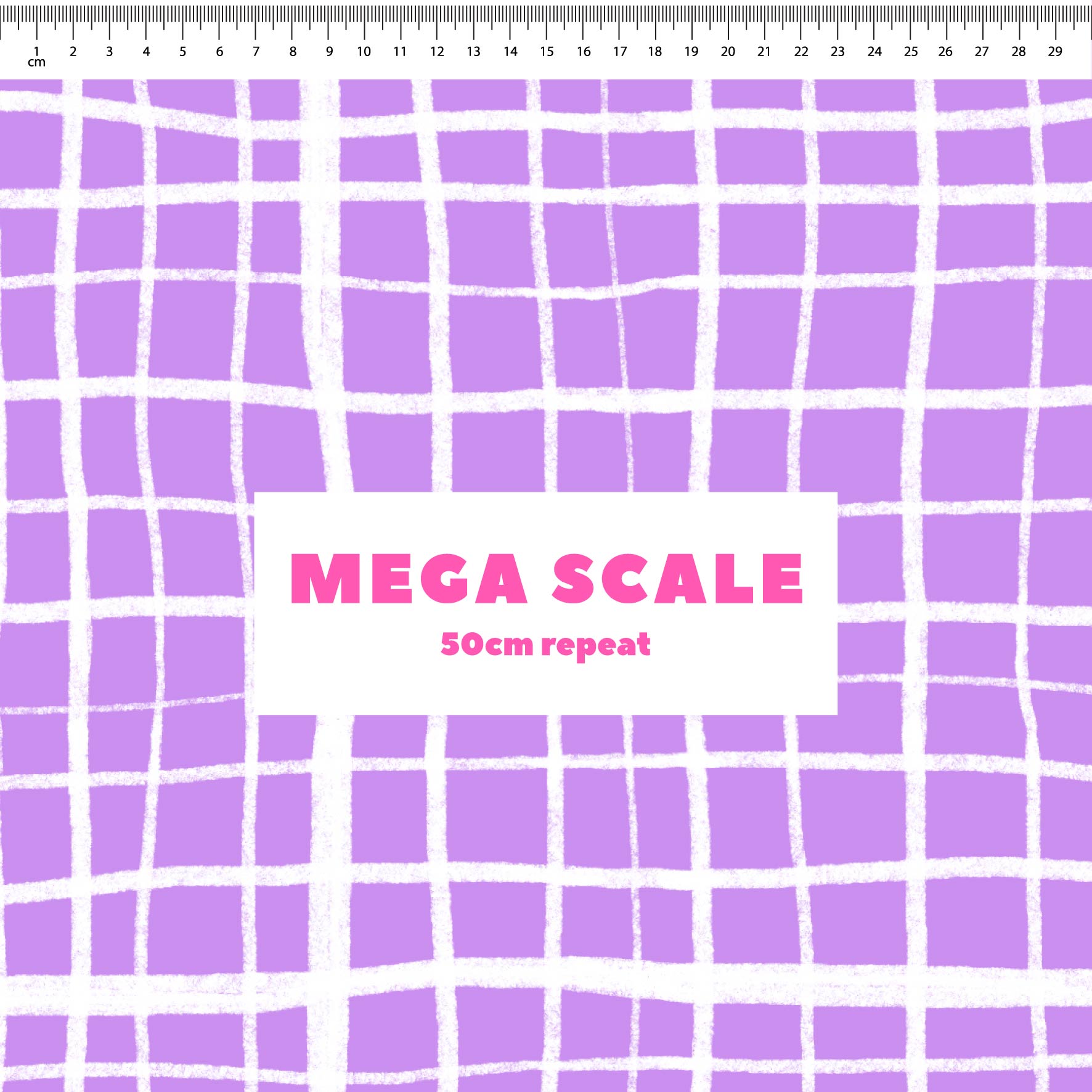 Preorder: Wonky Plaid (White on Purple)