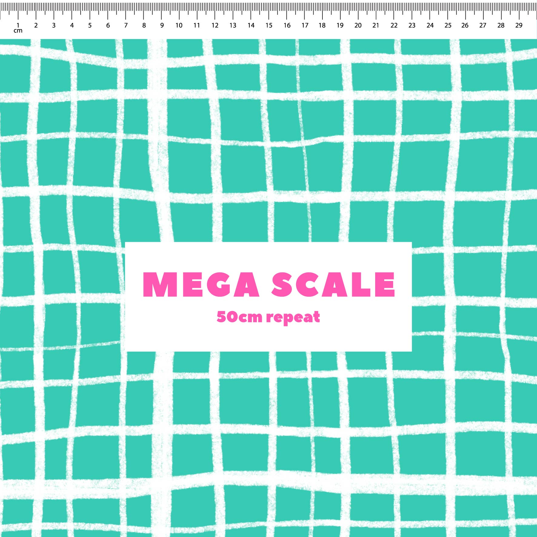 Preorder: Wonky Plaid (White on Teal)