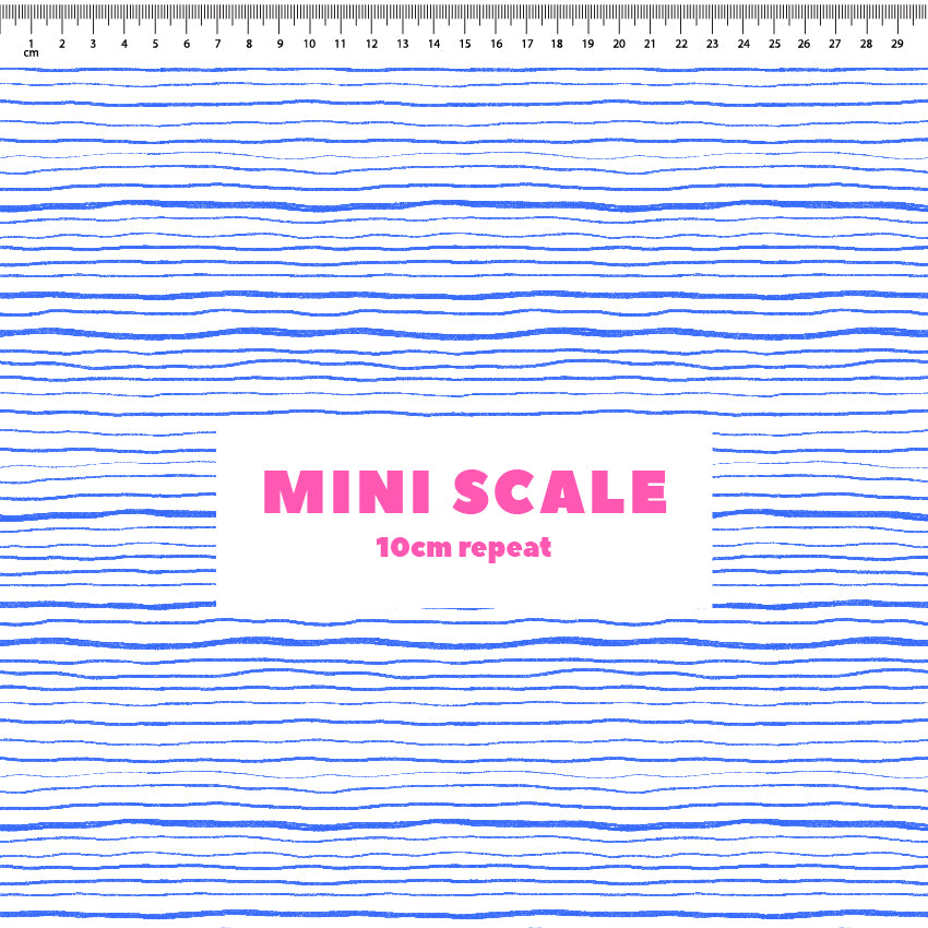 Preorder: Wonky Stripes (Black on Blue)