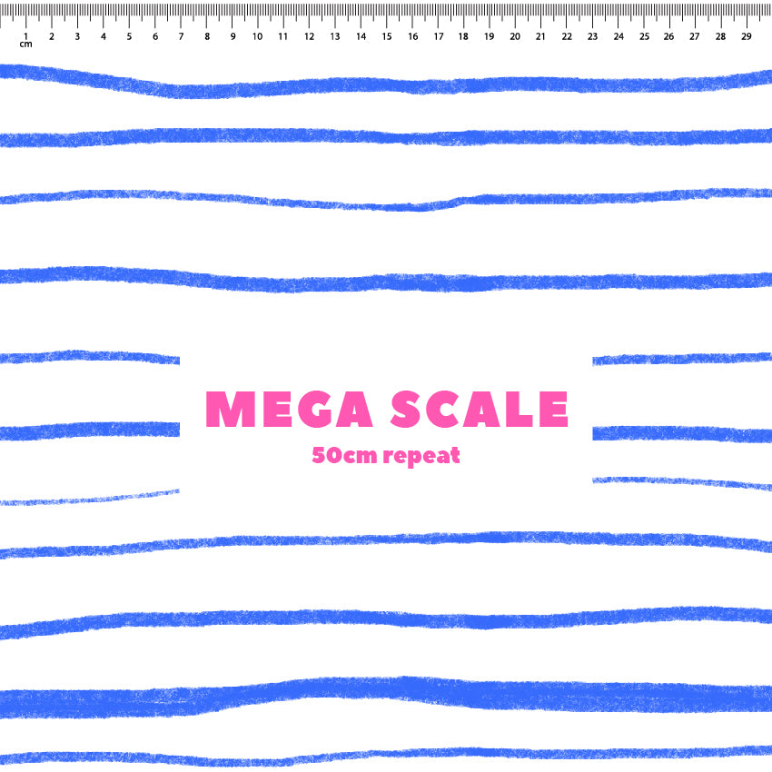 Preorder: Wonky Stripes (Black on Blue)