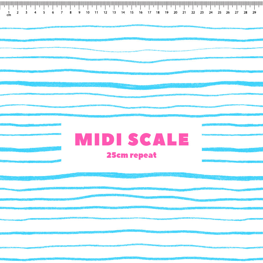 Preorder: Wonky Stripes (Black on Light Blue)