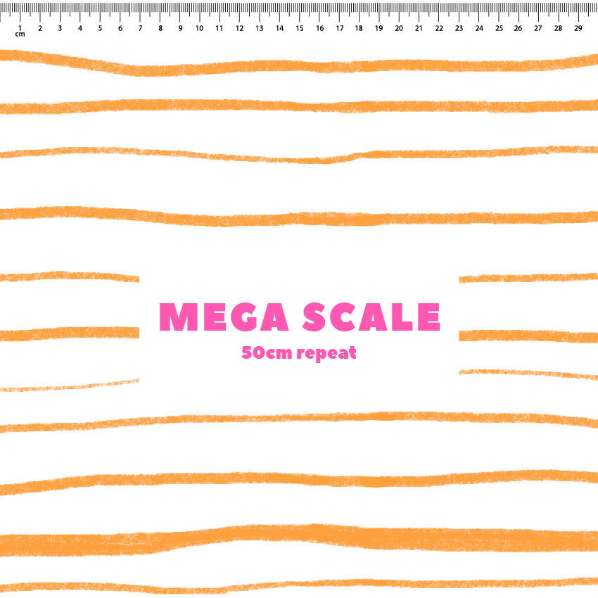 Preorder: Wonky Stripes (Black on Orange)