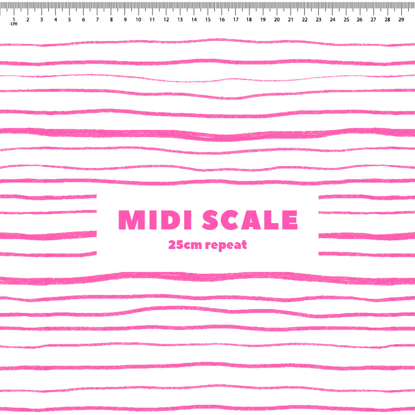 Preorder: Wonky Stripes (Black on Pink)