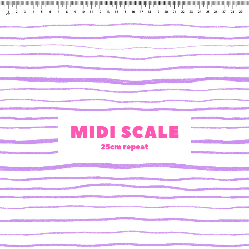 Preorder: Wonky Stripes (Black on Purple)