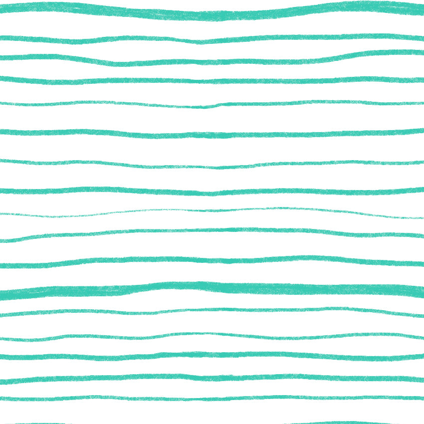 Preorder: Wonky Stripes (Black on Teal)