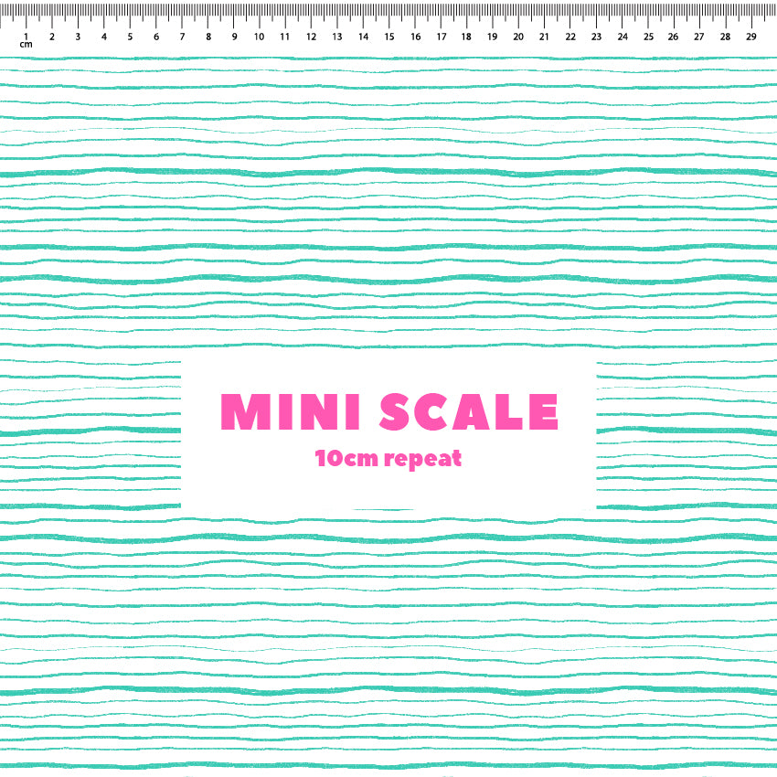 Preorder: Wonky Stripes (Black on Teal)