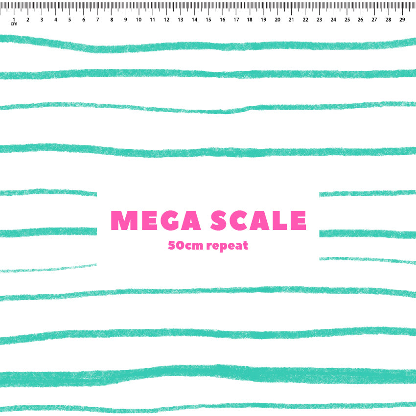 Preorder: Wonky Stripes (Black on Teal)