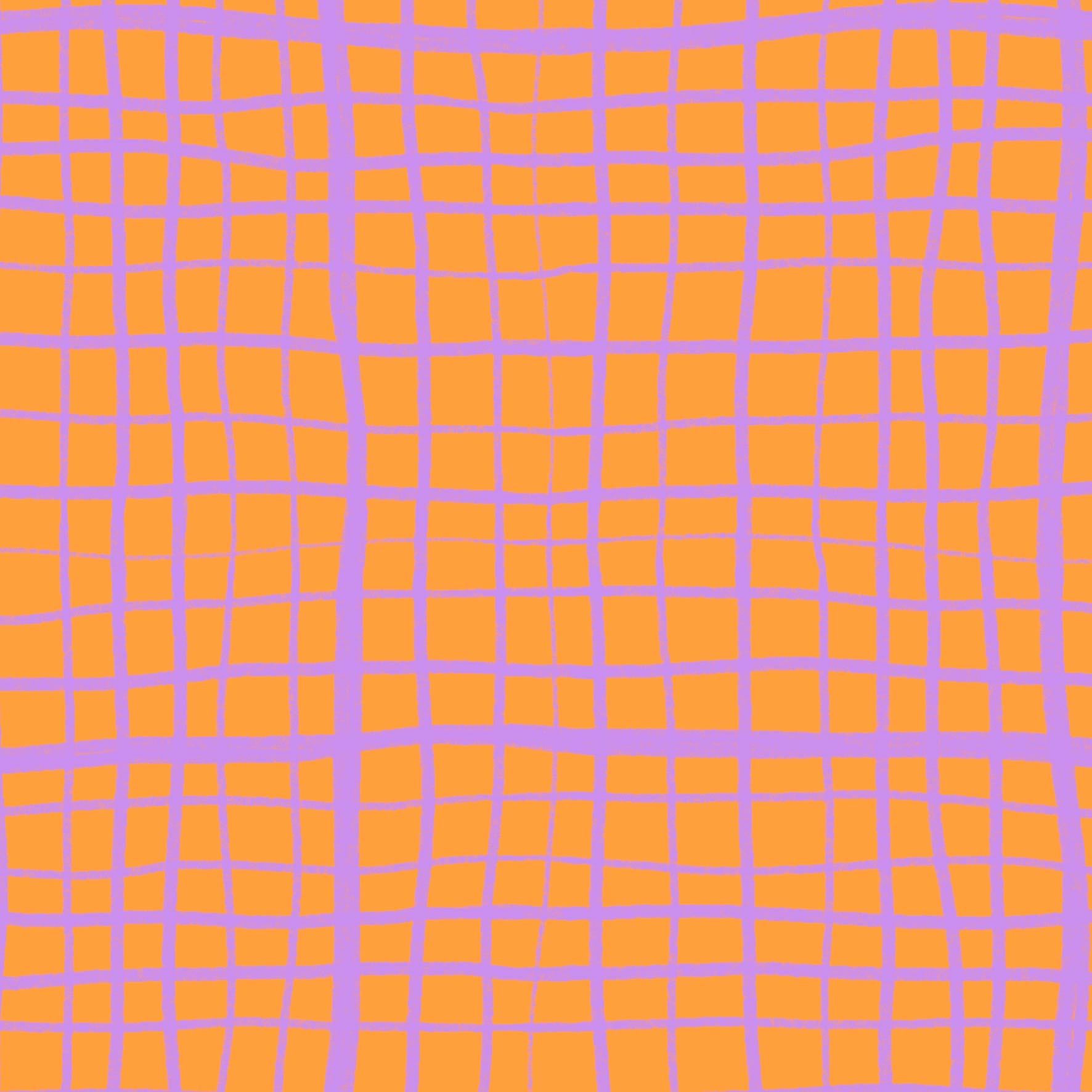 Preorder: Wonky Plaid (Purple on Orange)