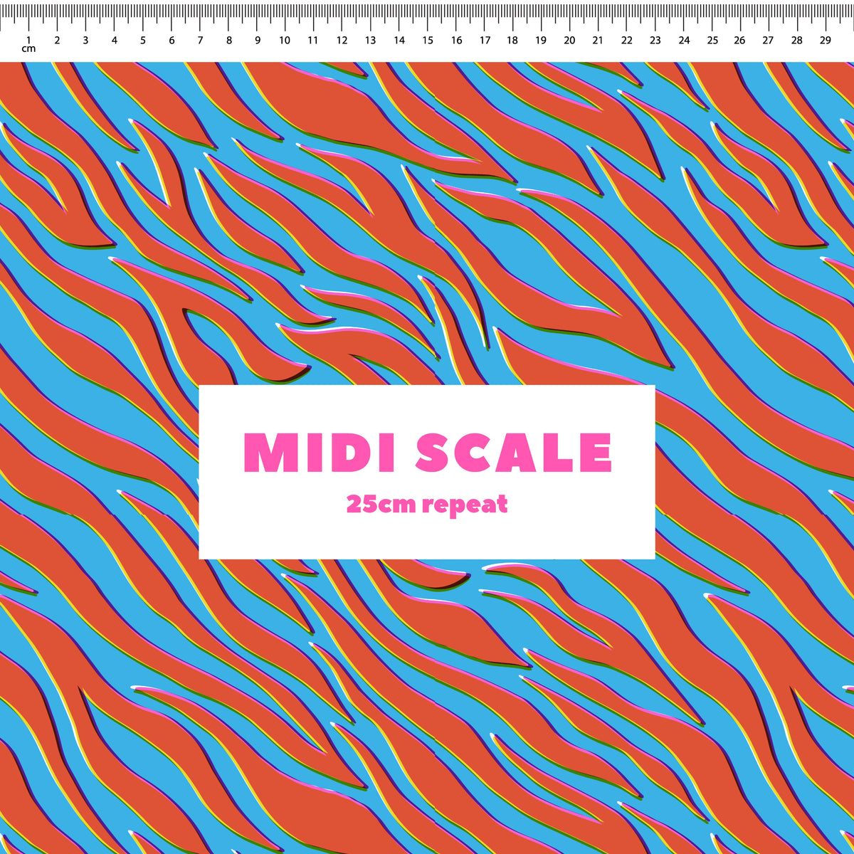 Zebra (Blue) Preorder Fabric by Sue-Ching Lascelles