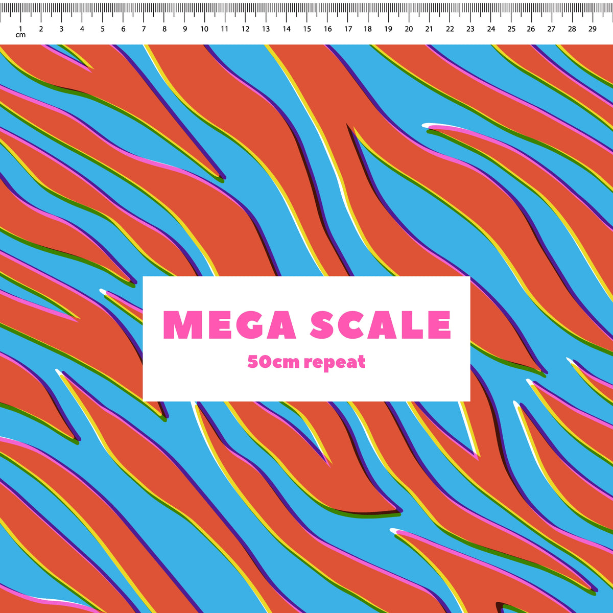Zebra (Blue) Preorder Fabric by Sue-Ching Lascelles